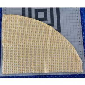 Vintage Chenille Bedspread Fabric Golden Yellow Popcorn Lurex Threads 18 x 23